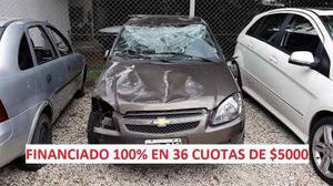 Chevrolet Celta 5p Chocado, Volcado Financiado 100%