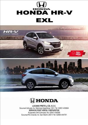 Honda HRV EXL CVT 1.8 Nueva!!!