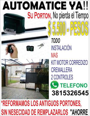 Automatización SU PORTÓN CORREDIZO YAAAA