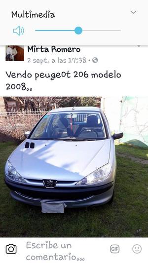 Vendo Peugeot 206.modelo .