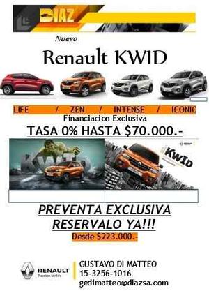 Renault Kwid Preventa Exclusiva Desde $ Y Cuotas(ged)