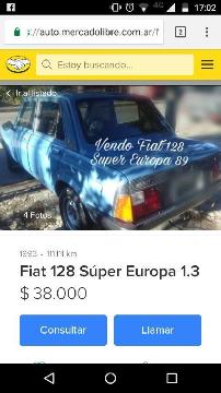 Fiat 128 Super Europa 1.3 usado  kms