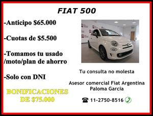 FIAT 500, MINIMO ANTICIPO DE $