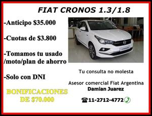 Fiat Cronos 0km Anticipo $