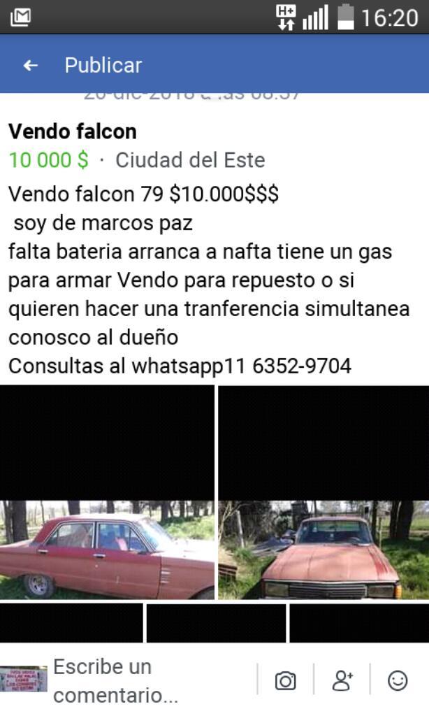 Cambio Falcon 79 por Moto en Buen Estado