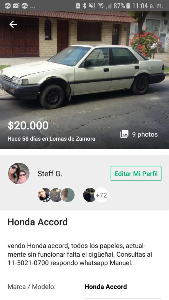 Vendo Honda Accord