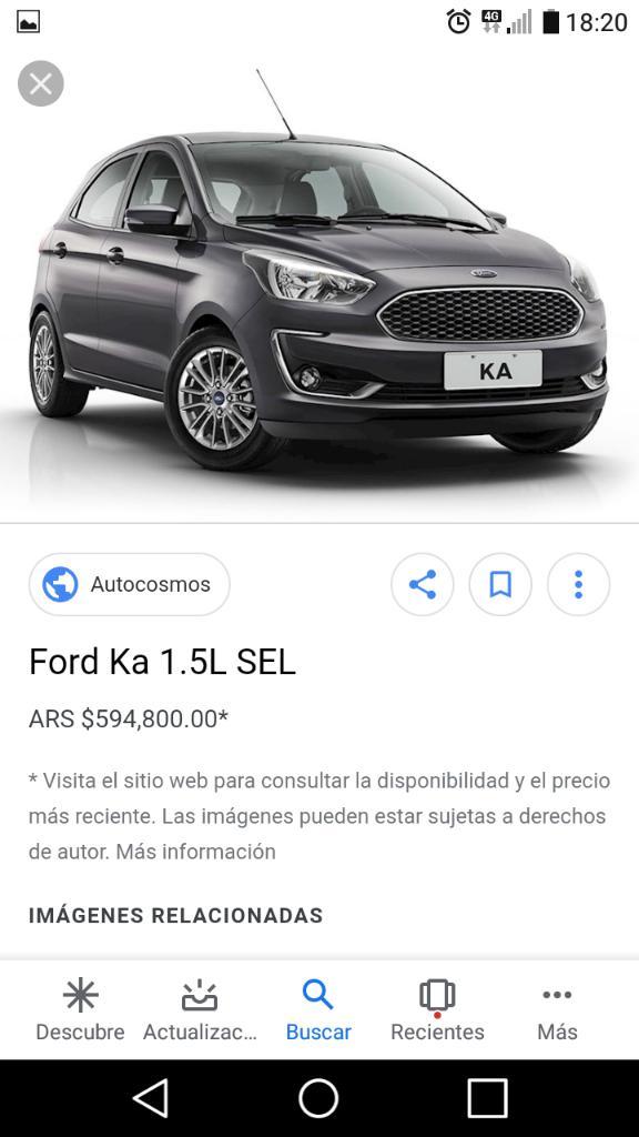 Plan Ford Ka 22 Cuotas Pagas Mas de 100$