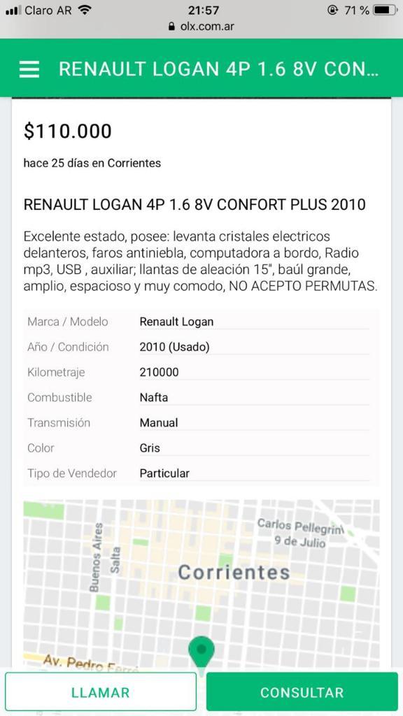 Vendo Renault Logan