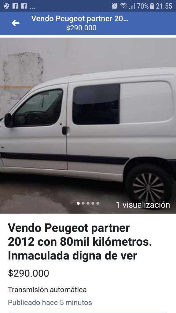 Peugeot Partner Hdi 82mil Kilómetros