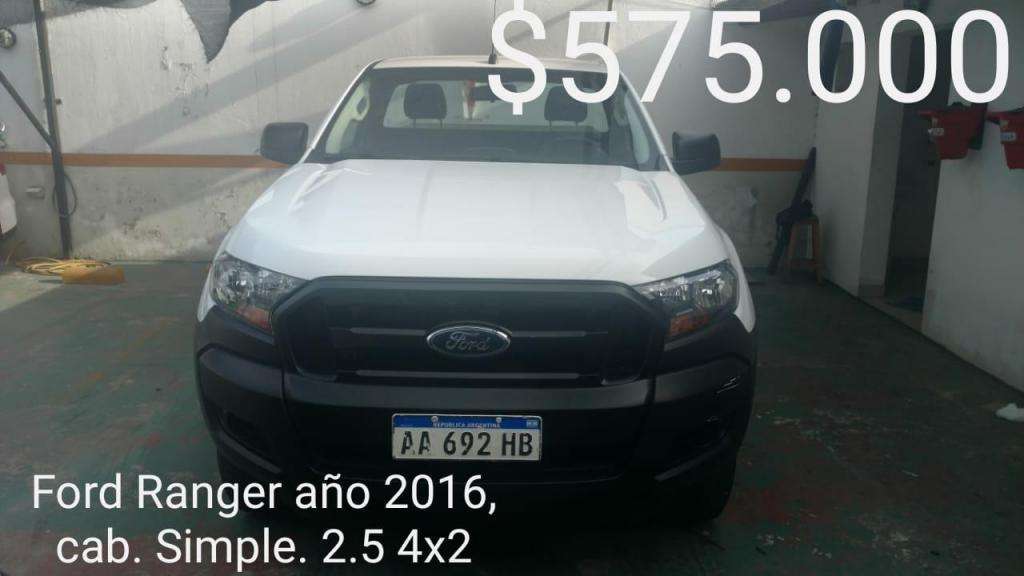 Ford Ranger Pickup Cabina Simple Año  Km Blanca