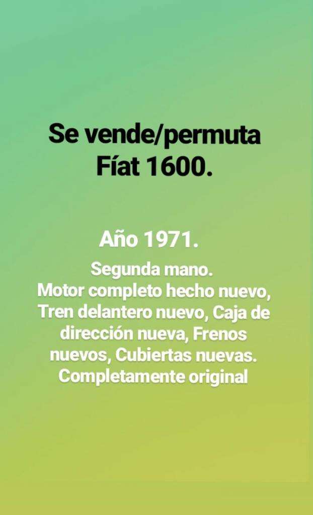 Se vende o permuta fiat 