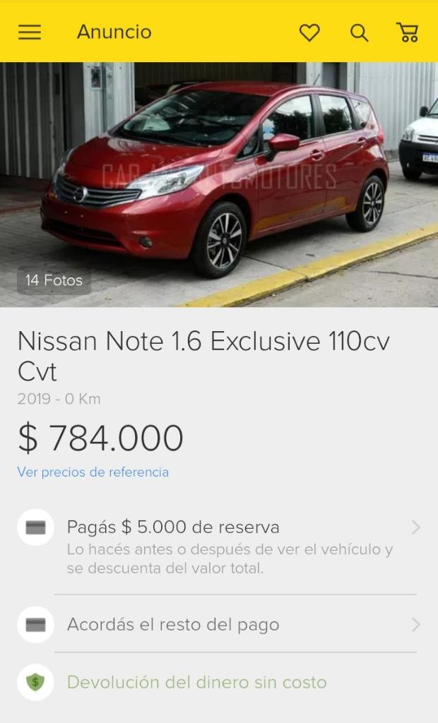 Vendo Nissan Noté Exclusive Full 