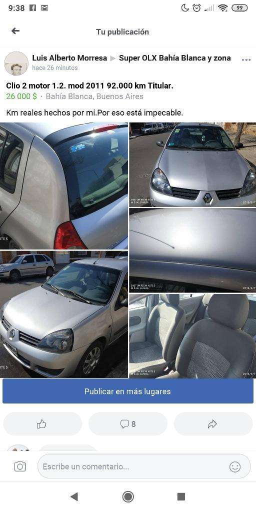 Vdo Clio  Km. Titular