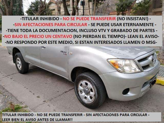 TOYOTA HILUX D/C 2.5 TURBO DIESEL 4X2 AA DH IMPECABLE - LEER